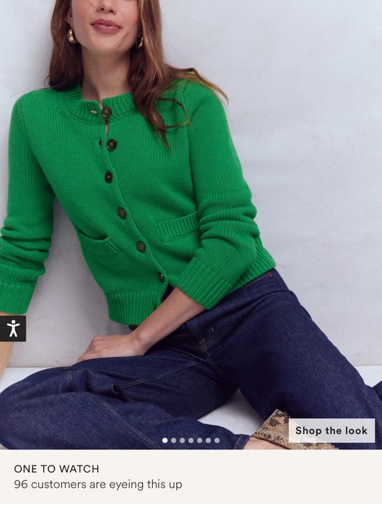 Boden Sweaters - Boden Bright Green Button-Front Cardigan